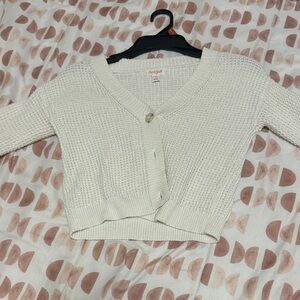 Cat & Jack Women's White Knit Cardigan